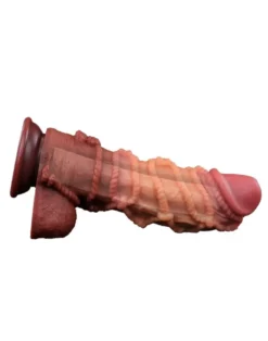 LoveToy - XXL Extreme Dildo Met Touw Motief - Lengte 26.5 Cm - Bruin/Lichte Huidskleur -Cock & Ball Toys winkel LoveToy XXL Extreme Dildo met Touw Motief Lengte 26 5 cm BruinLichte Huidskleur 6