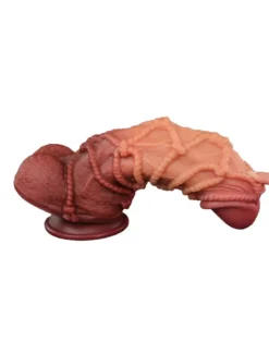 LoveToy - XXL Extreme Dildo Met Touw Motief - Lengte 26.5 Cm - Bruin/Lichte Huidskleur -Cock & Ball Toys winkel LoveToy XXL Extreme Dildo met Touw Motief Lengte 26 5 cm BruinLichte Huidskleur 7