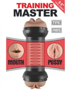 Lovetoy - Training Master - Dubbele Masturbator - Mouth & Pussy -Cock & Ball Toys winkel Lovetoy Training Master Dubbele Masturbator Mouth Pussy 5