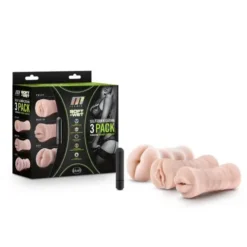 M For Men Set Van 3 Masturbators Met Bullet Vibrator: Vagina, Anus, Mond -Cock & Ball Toys winkel M for Men Set Van 3 Masturbators Met Bullet Vibrator Vagina Anus Mond 3