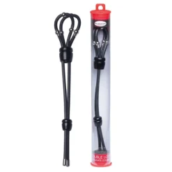 Malesation Double Loop Granate Double - Verstelbare Cockringen En Ball Stretcher - Zwart