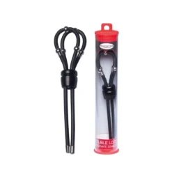 Malesation Double Loop Granate Single - Verstelbare Cockringen En Ball Stretcher - Zwart