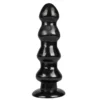 EDC Master Series - Grote Geribbelde Raket Dildo Met Zuignap - Zwart