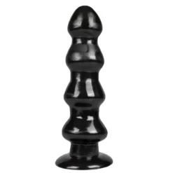 EDC Master Series - Grote Geribbelde Raket Dildo Met Zuignap - Zwart