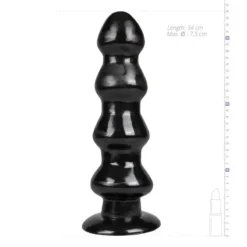 EDC Master Series - Grote Geribbelde Raket Dildo Met Zuignap - Zwart 8 EDC Master Series - Grote Geribbelde Raket Dildo Met Zuignap - Zwart -Cock & Ball Toys winkel Master Series Grote Geribbelde Raket Dildo Met Zuignap zwart 4