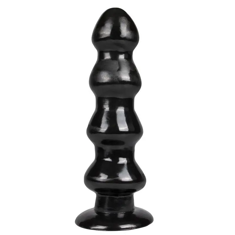 EDC Master Series - Grote Geribbelde Raket Dildo Met Zuignap - Zwart 1 EDC Master Series - Grote Geribbelde Raket Dildo Met Zuignap - Zwart