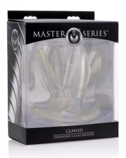 Master Series - Spreidende Buttplug Claw - Transparant -Cock & Ball Toys winkel Master Series Spreidende Buttplug Claw transparant 5