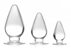 EDC Master Series - Triple Cones Buttplug Set Van 3 - Transparant