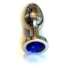 Kiotos Steel Metalen Buttplug Met Blauw Kristal