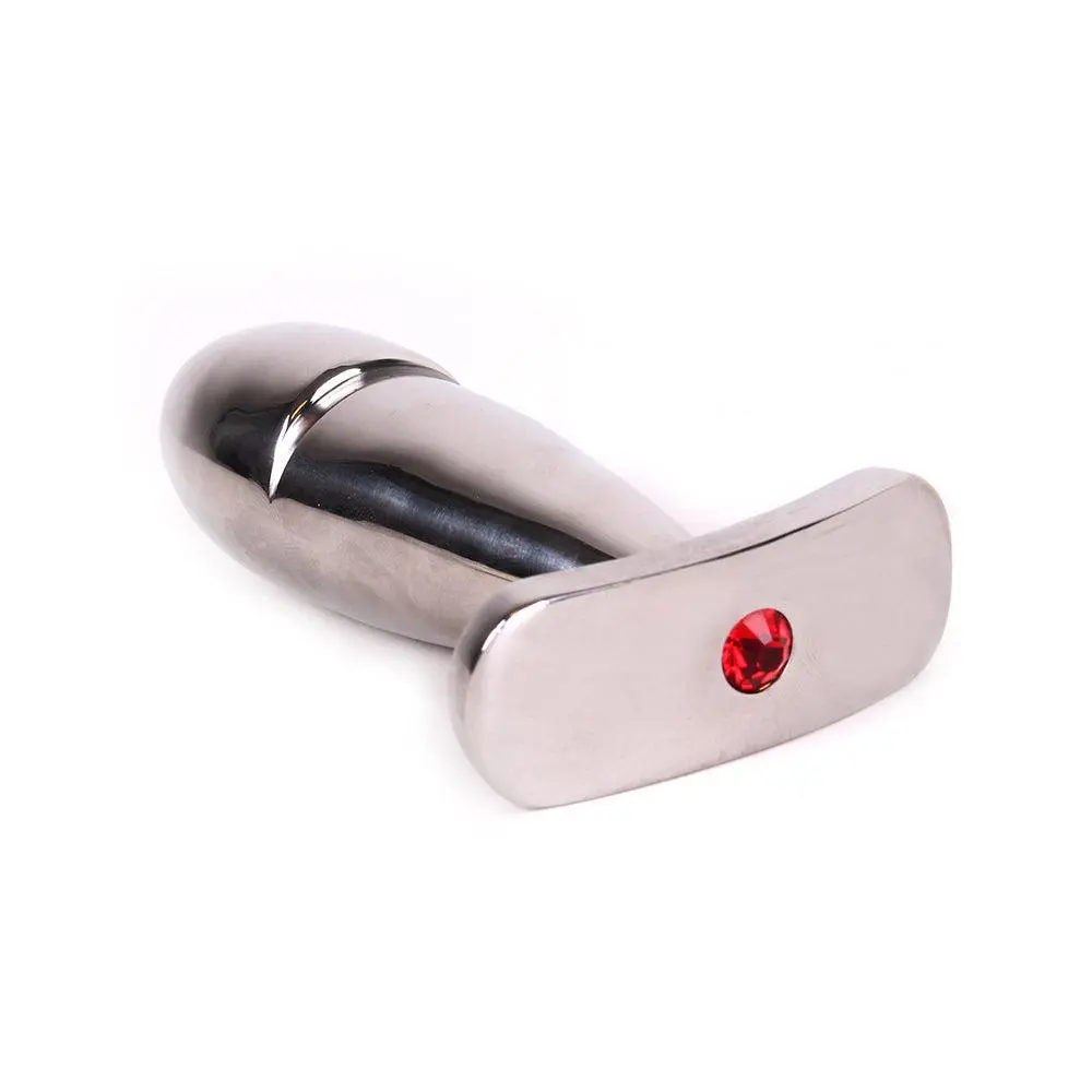 Kiotos RVS Vinger Buttplug Met Rood Sierkristal 1 Kiotos RVS Vinger Buttplug Met Rood Sierkristal