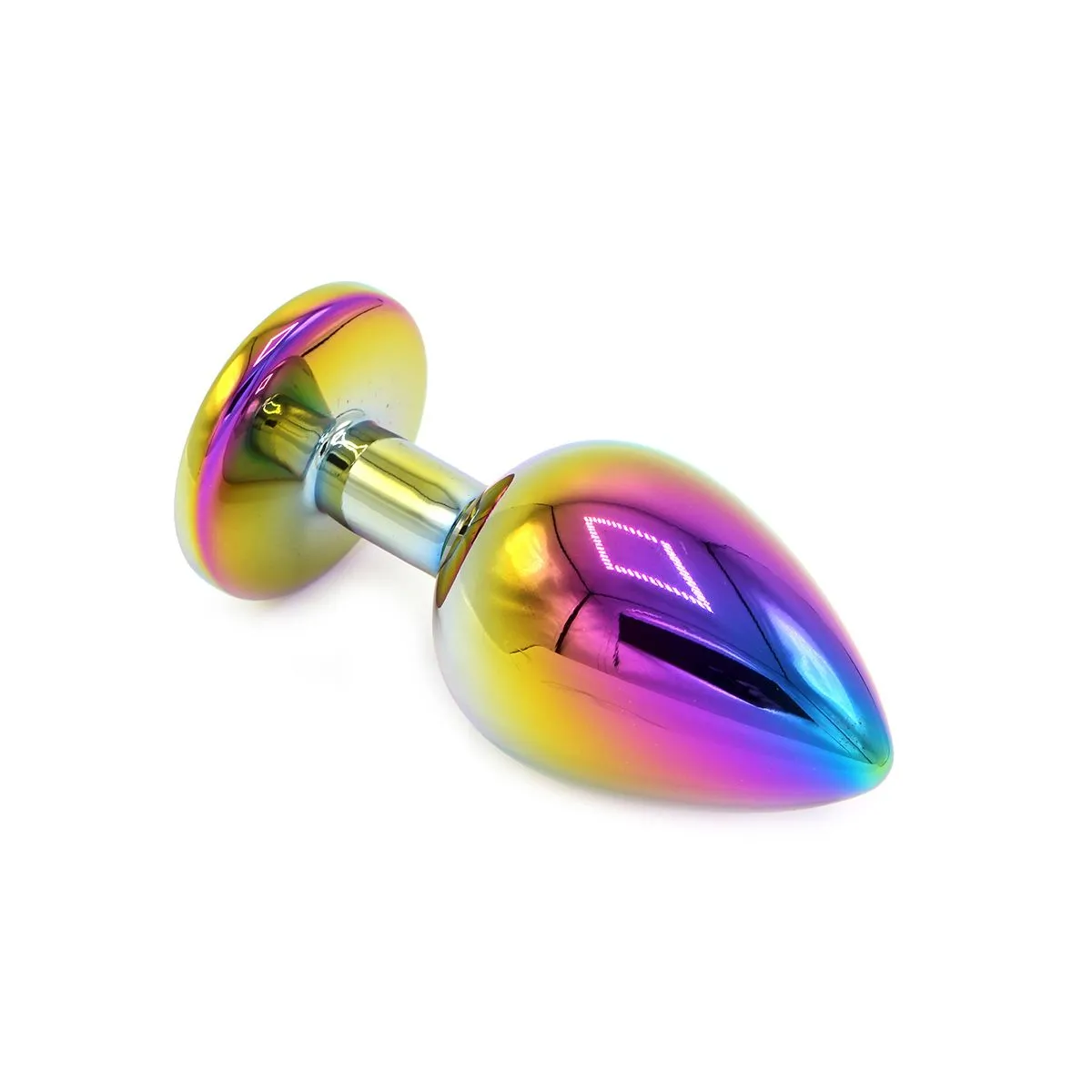 Kiotos Steel Rainbow Buttplug Aluminium Met Siersteen 3 Kiotos Steel Rainbow Buttplug Aluminium Met Siersteen - Afbeelding 3