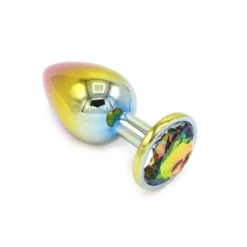 Kiotos Steel Rainbow Buttplug Aluminium Met Siersteen 9 Kiotos Steel Rainbow Buttplug Aluminium Met Siersteen -Cock & Ball Toys winkel Rainbow Buttplug Aluminium met Siersteen 5