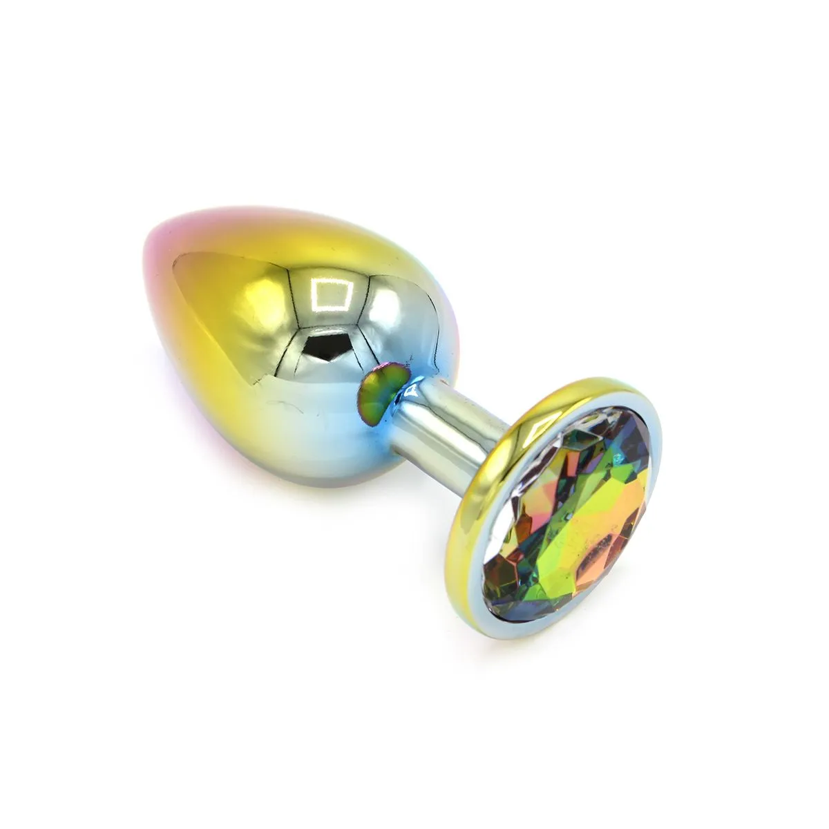 Kiotos Steel Rainbow Buttplug Aluminium Met Siersteen 5 Kiotos Steel Rainbow Buttplug Aluminium Met Siersteen - Afbeelding 5