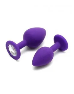 RIMBA TOYS Rimba Berlin Bling Buttplug - Set Met Twee Buttplugs Met Kristal - Paars -Cock & Ball Toys winkel Rimba Berlin Bling Buttplug Set met twee buttplugs met kristal paars 4