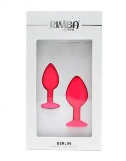 RIMBA TOYS Rimba Berlin Bling Buttplug - Set Met Twee Buttplugs Met Kristal - Roze -Cock & Ball Toys winkel Rimba Berlin Bling Buttplug Set met twee buttplugs met kristal roze 3