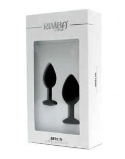 RIMBA TOYS Rimba Berlin Bling Buttplug - Set Met Twee Buttplugs Met Kristal - Zwart -Cock & Ball Toys winkel Rimba Berlin Bling Buttplug Set met twee buttplugs met kristal zwart 5