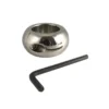 Rimba Bondage Play - Ball Stretcher RVS In Donut Vorm Deelbaar 3 Cm Hoog - 330 Gram
