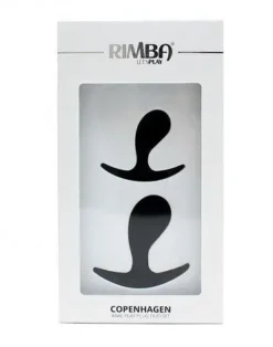 RIMBA TOYS Rimba Copenhagen Anaal Plugs - Set Van 2 Buttplugs - Zwart -Cock & Ball Toys winkel Rimba Copenhagen Anaal plugs set van 2 buttplugs zwart 3