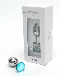 RIMBA TOYS Rimba Metalen Buttplug Met Kristal Sofia - Blauw