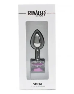 RIMBA TOYS Rimba Metalen Buttplug Met Kristal Sofia - Roze -Cock & Ball Toys winkel Rimba Metalen Buttplug met kristal Sofia roze 4