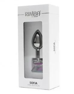 RIMBA TOYS Rimba Metalen Buttplug Met Kristal Sofia - Roze -Cock & Ball Toys winkel Rimba Metalen Buttplug met kristal Sofia roze 6