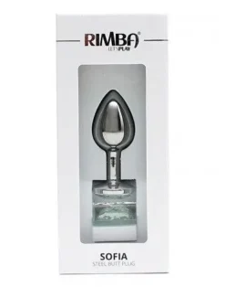 RIMBA TOYS Rimba Metalen Buttplug Met Kristal Sofia - Wit -Cock & Ball Toys winkel Rimba Metalen Buttplug met kristal Sofia wit 4