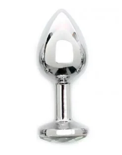 RIMBA TOYS Rimba Metalen Buttplug Met Kristal Sofia - Wit -Cock & Ball Toys winkel Rimba Metalen Buttplug met kristal Sofia wit 5