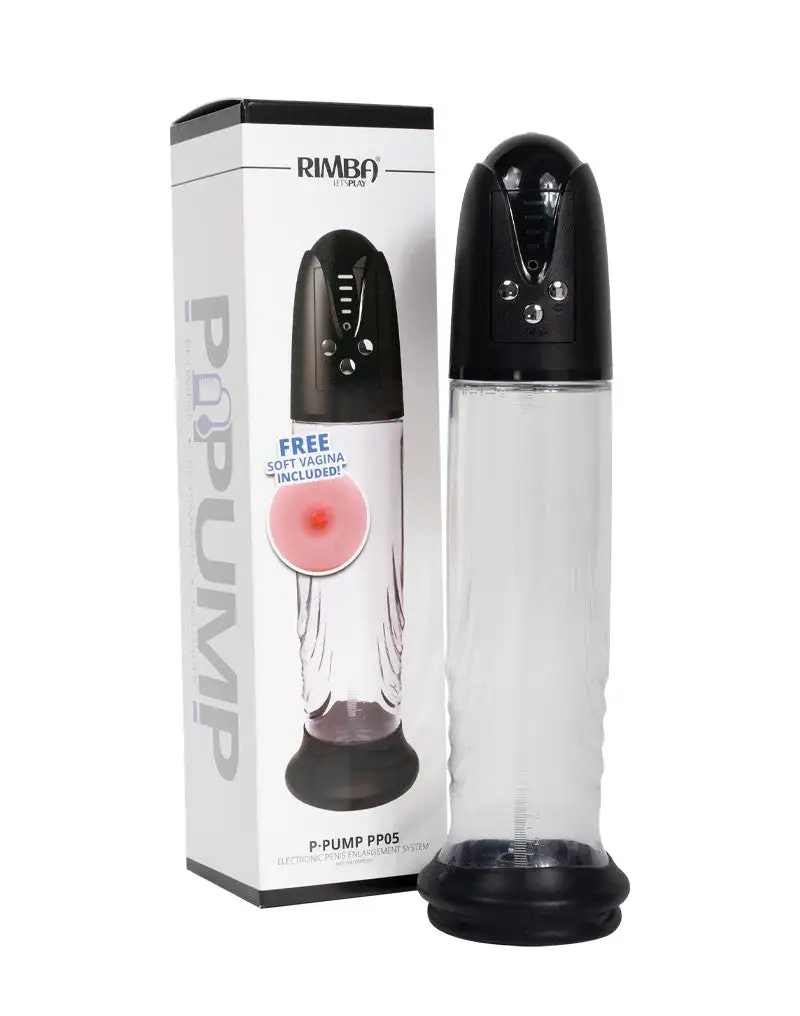 RIMBA TOYS Rimba P Pump PP05 Elektronische Penispomp Met Vagina Sleeve - Zwart 1 RIMBA TOYS Rimba P Pump PP05 Elektronische Penispomp Met Vagina Sleeve - Zwart