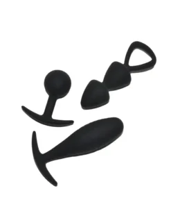 Rimba Toys - Buttplug Set Van 3 Basel - Zwart -Cock & Ball Toys winkel Rimba Toys Buttplug Set Van 3 Basel Zwart 5