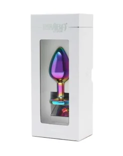 Rimba Toys - Rainbow RVS Butplug Met Steen Pisa -Cock & Ball Toys winkel Rimba Toys Rainbow RVS Butplug met Steen PISA 3