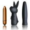 Rocks Off Rocks-off - Truly Dark Desires Set Mini Vibrator Met Opzetstukken - Zwart/Goud