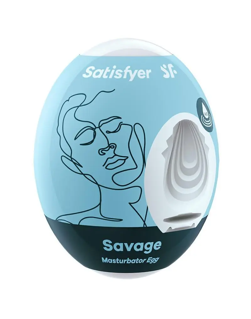 Satisfyer - Mini Masturbator Savage - Lichtblauw 1 Satisfyer - Mini Masturbator Savage - Lichtblauw