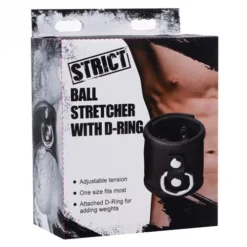 Strict - Kunstleren Ball Stretcher Met D-ring -Cock & Ball Toys winkel Strict Kunstleren Ball Stretcher Met D ring 5