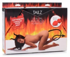 Tailz Devil Tail Buttplug En Hoorntjes Set -Cock & Ball Toys winkel Tailz Devil Tail Buttplug En Hoorntjes Set 4