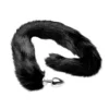 O-products Tailz - Extra Long Midnight Mink Staart Met Aluminium Anaal Plug - Zwart