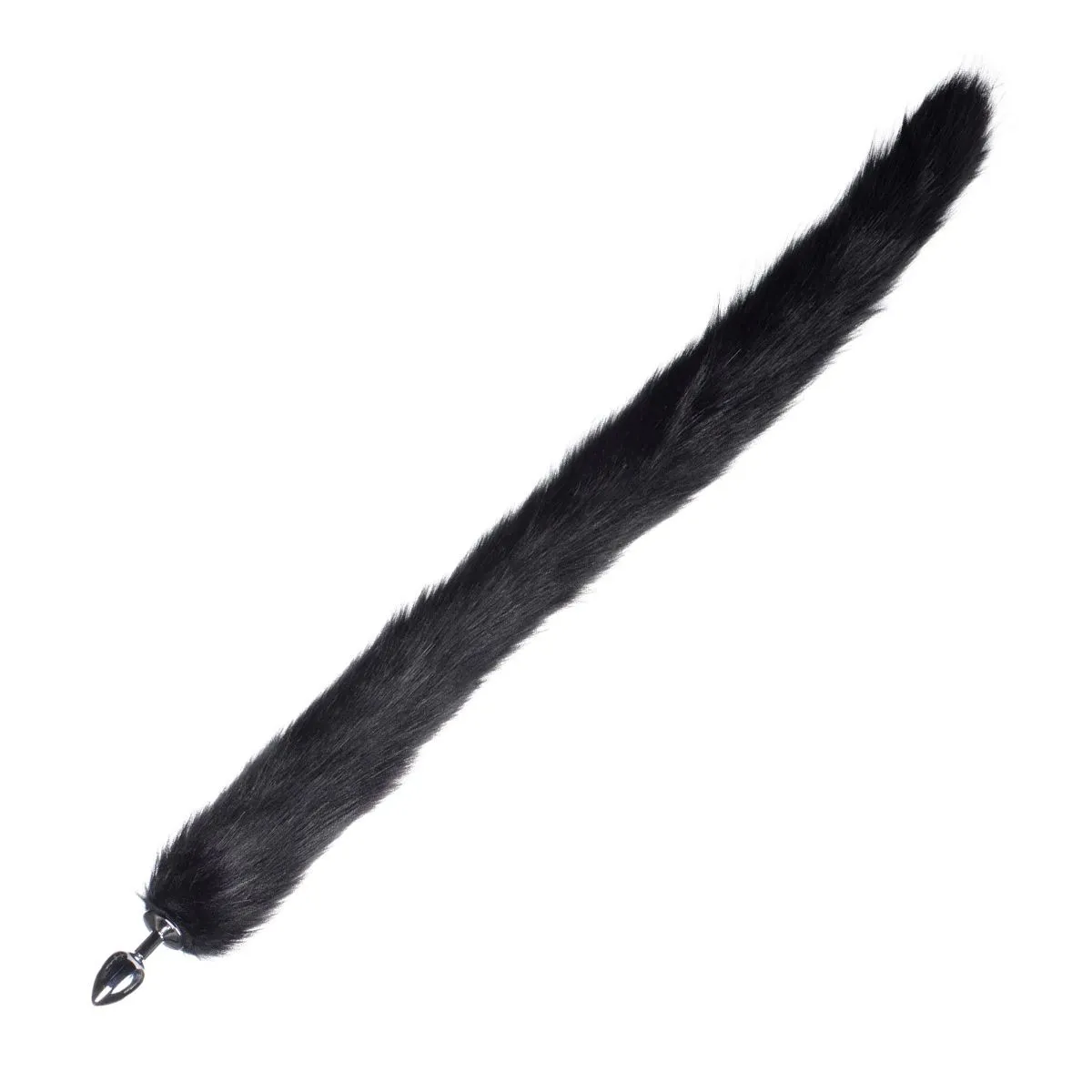 O-products Tailz - Extra Long Midnight Mink Staart Met Aluminium Anaal Plug - Zwart 2 O-products Tailz - Extra Long Midnight Mink Staart Met Aluminium Anaal Plug - Zwart - Afbeelding 2