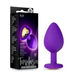 Temptasia Bling Anaal Plug Medium - Paars -Cock & Ball Toys winkel Temptasia Bling Anaal Plug Medium Paars 3