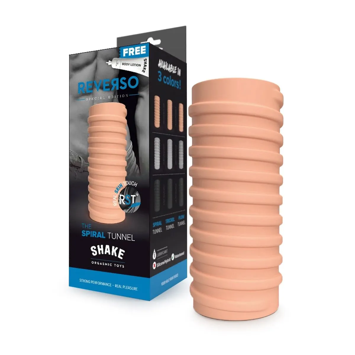 Shake Orgasmic Toys The Spiral Masturbator - Lichte Huidskleur 1 Shake Orgasmic Toys The Spiral Masturbator - Lichte Huidskleur