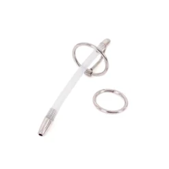 Kiotos Steel Urethral Catheter Plug - Dilator Met Eikelring -Cock & Ball Toys winkel Urethral Catheter Plug dilator met eikelring 3