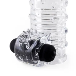 Virgite - S11 Realistische Penis Sleeve Met Vibratie 15 Cm- Transparant -Cock & Ball Toys winkel Virgite S11 Realistische Penis Sleeve met Vibratie 15 cm transparant 3